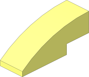 Slope Brick Curved  3 x  1