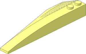 Wedge 10 x  3 x  1 Double Rounded Right with Louvres Pattern