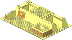 Baseplate 32 x 48 Raised with Level Front with Wall and Hieroglyphs, Horus and Anubis Stickers