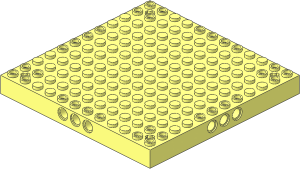 Brick 12 x 12 with 3 Pin Holes on Sides & Axle Holes in Corners