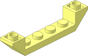 Slope Brick 45  6 x  1 Double Inverted with Open Centre