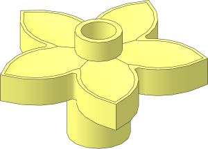=Duplo Plant Flower with  5 Petals and  1 Top Stud